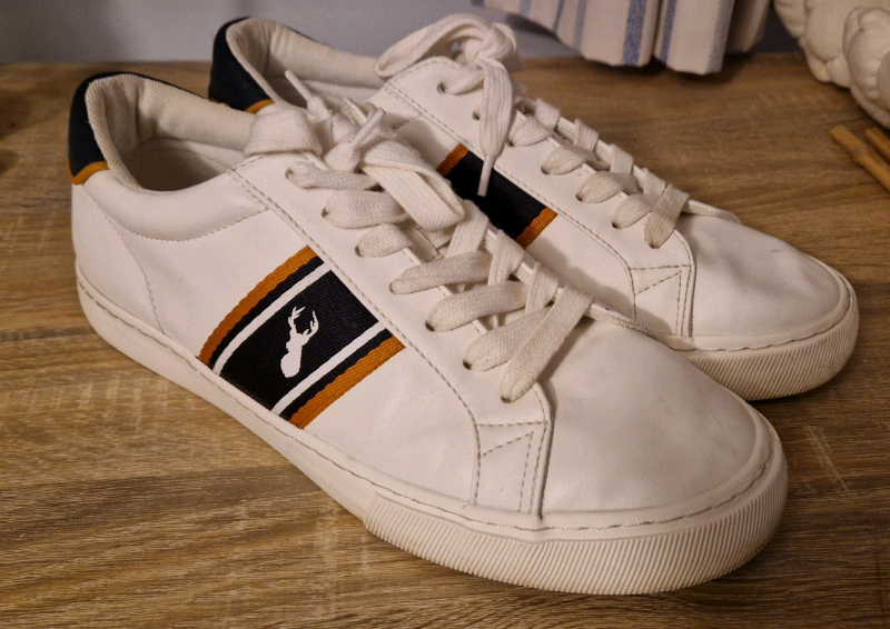 NEXT men's white trainers, size 8 UK 